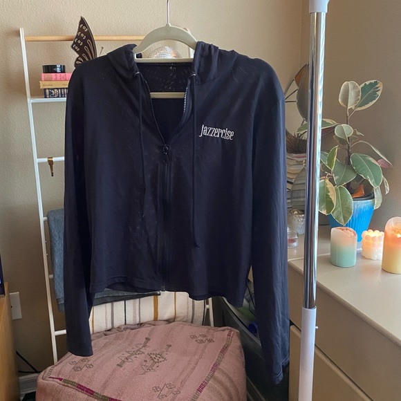 Jackets & Blazers - Vintage mesh Jazzercise zip jacket